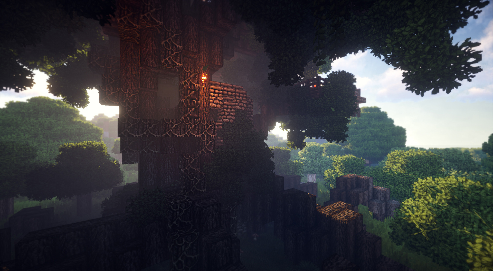 Minecraft-Landschaft des Brandnetz-Projekts